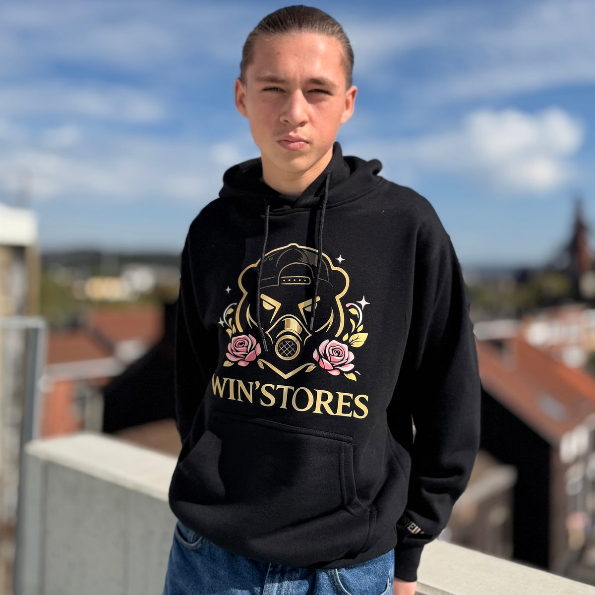 Hoodie Noir Bloom
