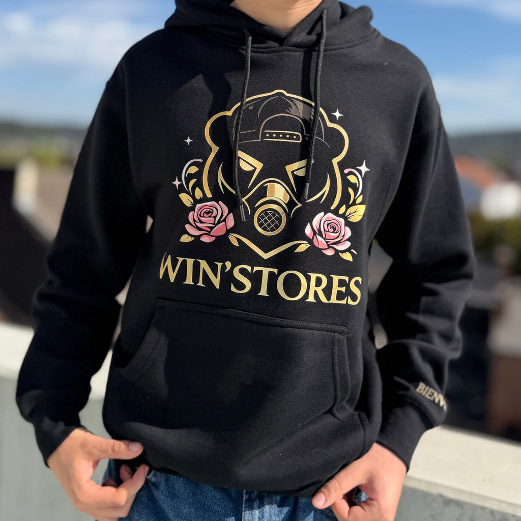 Hoodie Noir Bloom